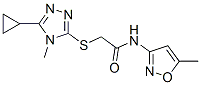 (9ci)-2-[(5-環(huán)丙基-4-甲基-4H-1,2,4-噻唑-3-基)硫代]-n-(5-甲基-3-異噁唑基)-乙酰胺結構式_604772-31-8結構式