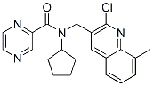 (9CI)-N-[(2-氯-8-甲基-3-喹啉)甲基]-N-環(huán)戊基-吡嗪羧酰胺結(jié)構(gòu)式_604780-15-6結(jié)構(gòu)式