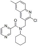(9CI)-N-[(2-氯-6-甲基-3-喹啉)甲基]-N-環(huán)己基-吡嗪羧酰胺結構式_604780-80-5結構式