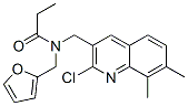 (9CI)-N-[(2-氯-7,8-二甲基-3-喹啉)甲基]-N-(2-呋喃甲基)-丙酰胺結(jié)構(gòu)式_604781-81-9結(jié)構(gòu)式