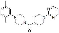 (9ci)-1-(2,5-二甲基苯基)-4-[[1-(2-嘧啶)-4-哌啶基]羰基]-哌嗪結(jié)構(gòu)式_605621-29-2結(jié)構(gòu)式