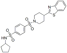 (9ci)-4-[[4-(2-苯并噻唑)-1-哌啶基]磺?；鵠-n-環(huán)戊基-苯磺酰胺結(jié)構(gòu)式_606082-88-6結(jié)構(gòu)式