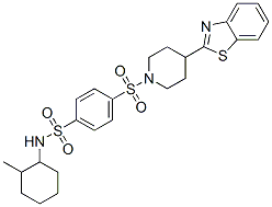 (9ci)-4-[[4-(2-苯并噻唑)-1-哌啶基]磺?；鵠-n-(2-甲基環(huán)己基)-苯磺酰胺結(jié)構(gòu)式_606082-91-1結(jié)構(gòu)式