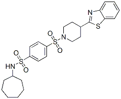 (9ci)-4-[[4-(2-苯并噻唑)-1-哌啶基]磺酰基]-n-環(huán)庚基-苯磺酰胺結(jié)構(gòu)式_606083-01-6結(jié)構(gòu)式