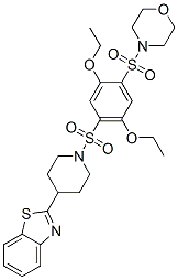 (9ci)-4-[[4-[[4-(2-苯并噻唑)-1-哌啶基]磺?；鵠-2,5-二乙氧基苯基]磺酰基]-嗎啉結(jié)構(gòu)式_606083-11-8結(jié)構(gòu)式
