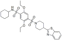 (9ci)-4-[[4-(2-苯并噻唑)-1-哌啶基]磺?；鵠-n-環(huán)己基-2,5-二乙氧基-苯磺酰胺結(jié)構(gòu)式_606083-14-1結(jié)構(gòu)式