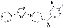 (9ci)-1-(3,4-二氟苯甲?；?-4-(4-苯基-2-噻唑)-哌嗪結(jié)構(gòu)式_606087-70-1結(jié)構(gòu)式