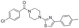 (9ci)-1-(4-氯苯甲?；?-4-[4-(4-甲基苯基)-2-噻唑]-哌嗪結(jié)構(gòu)式_606087-71-2結(jié)構(gòu)式