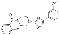(9ci)-1-(2-氟苯甲酰基)-4-[4-(3-甲氧基苯基)-2-噻唑]-哌嗪結(jié)構(gòu)式_606087-87-0結(jié)構(gòu)式