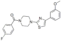 (9ci)-1-(4-氟苯甲酰基)-4-[4-(3-甲氧基苯基)-2-噻唑]-哌嗪結(jié)構(gòu)式_606087-88-1結(jié)構(gòu)式