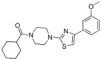 (9ci)-1-(環(huán)己基羰基)-4-[4-(3-甲氧基苯基)-2-噻唑]-哌嗪結(jié)構(gòu)式_606088-58-8結(jié)構(gòu)式