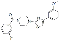 (9ci)-1-(3-氟苯甲?；?-4-[4-(3-甲氧基苯基)-2-噻唑]-哌嗪結(jié)構(gòu)式_606088-62-4結(jié)構(gòu)式