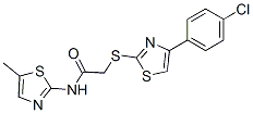 (9ci)-2-[[4-(4-氯苯基)-2-噻唑]硫代]-n-(5-甲基-2-噻唑)-乙酰胺結構式_606089-15-0結構式