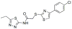(9ci)-2-[[4-(4-氯苯基)-2-噻唑]硫代]-n-(5-乙基-1,3,4-噻二唑-2-基)-乙酰胺結構式_606089-16-1結構式