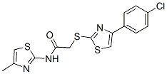 (9ci)-2-[[4-(4-氯苯基)-2-噻唑]硫代]-n-(4-甲基-2-噻唑)-乙酰胺結(jié)構(gòu)式_606089-20-7結(jié)構(gòu)式