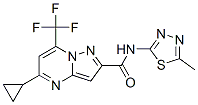 (9CI)-5-環(huán)丙基-N-(5-甲基-1,3,4-噻二唑-2-基)-7-(三氟甲基)-吡唑并[1,5-a]嘧啶-2-羧酰胺結構式_606096-62-2結構式