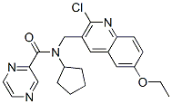 (9CI)-N-[(2-氯-6-乙氧基-3-喹啉)甲基]-N-環(huán)戊基-吡嗪羧酰胺結(jié)構(gòu)式_606103-34-8結(jié)構(gòu)式