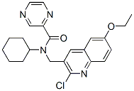(9CI)-N-[(2-氯-6-乙氧基-3-喹啉)甲基]-N-環(huán)己基-吡嗪羧酰胺結(jié)構(gòu)式_606103-42-8結(jié)構(gòu)式