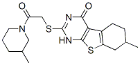 (9ci)-1-[[(1,4,5,6,7,8-六氫-7-甲基-4-氧代[1]苯并噻吩并[2,3-d]嘧啶-2-基)硫代]乙?；鵠-3-甲基-哌啶結(jié)構(gòu)式_606106-60-9結(jié)構(gòu)式