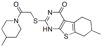 (9ci)-1-[[(1,4,5,6,7,8-六氫-7-甲基-4-氧代[1]苯并噻吩并[2,3-d]嘧啶-2-基)硫代]乙?；鵠-4-甲基-哌啶結(jié)構(gòu)式_606106-61-0結(jié)構(gòu)式
