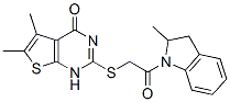 (9ci)-1-[[(1,4-二氫-5,6-二甲基-4-氧代噻吩并[2,3-d]嘧啶-2-基)硫代]乙?；鵠-2,3-二氫-2-甲基-1H-吲哚結(jié)構(gòu)式_606107-63-5結(jié)構(gòu)式