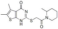 (9ci)-1-[[(1,4-二氫-5,6-二甲基-4-氧代噻吩并[2,3-d]嘧啶-2-基)硫代]乙?；鵠-2-甲基-哌啶結構式_606107-64-6結構式