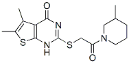 (9ci)-1-[[(1,4-二氫-5,6-二甲基-4-氧代噻吩并[2,3-d]嘧啶-2-基)硫代]乙?；鵠-3-甲基-哌啶結(jié)構(gòu)式_606107-66-8結(jié)構(gòu)式