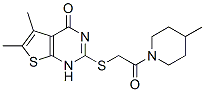 (9ci)-1-[[(1,4-二氫-5,6-二甲基-4-氧代噻吩并[2,3-d]嘧啶-2-基)硫代]乙?；鵠-4-甲基-哌啶結構式_606107-68-0結構式