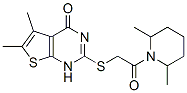 (9ci)-1-[[(1,4-二氫-5,6-二甲基-4-氧代噻吩并[2,3-d]嘧啶-2-基)硫代]乙酰基]-2,6-二甲基-哌啶結(jié)構(gòu)式_606107-70-4結(jié)構(gòu)式