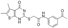 (9ci)-n-(3-乙酰基苯基)-2-[(1,4-二氫-5,6-二甲基-4-氧代噻吩并[2,3-d]嘧啶-2-基)硫代]-乙酰胺結(jié)構(gòu)式_606108-75-2結(jié)構(gòu)式