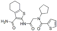 (9ci)-2-[[[環(huán)戊基(2-噻吩羰基)氨基]乙?；鵠氨基]-4,5,6,7-四氫-苯并[b]噻吩-3-羧酰胺結(jié)構(gòu)式_606108-90-1結(jié)構(gòu)式