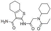 (9ci)-2-[[[環(huán)己基(1-氧代丙基)氨基]乙?；鵠氨基]-4,5,6,7-四氫-苯并[b]噻吩-3-羧酰胺結(jié)構(gòu)式_606109-02-8結(jié)構(gòu)式