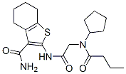 (9ci)-2-[[[環(huán)戊基(1-氧代丁基)氨基]乙?；鵠氨基]-4,5,6,7-四氫-苯并[b]噻吩-3-羧酰胺結(jié)構(gòu)式_606109-08-4結(jié)構(gòu)式