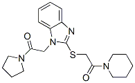 (9ci)-1-[[[1-[2-氧代-2-(1-吡咯烷)乙基]-1H-苯并咪唑-2-基]硫代]乙?；鵠-哌啶結構式_606109-65-3結構式