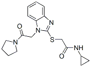 (9ci)-n-環(huán)丙基-2-[[1-[2-氧代-2-(1-吡咯烷)乙基]-1H-苯并咪唑-2-基]硫代]-乙酰胺結構式_606109-76-6結構式