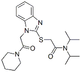 (9ci)-N,N-雙(1-甲基乙基)-2-[[1-[2-氧代-2-(1-哌啶基)乙基]-1H-苯并咪唑-2-基]硫代]-乙酰胺結(jié)構(gòu)式_606109-90-4結(jié)構(gòu)式