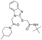 (9ci)-n-(1,1-二甲基乙基)-2-[[1-[2-(4-甲基-1-哌啶基)-2-氧代乙基]-1H-苯并咪唑-2-基]硫代]-乙酰胺結構式_606110-02-5結構式