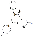 (9ci)-[[1-[2-(4-甲基-1-哌啶基)-2-氧代乙基]-1H-苯并咪唑-2-基]硫代]-乙酸結(jié)構(gòu)式_606110-21-8結(jié)構(gòu)式