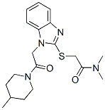 (9ci)-N,N-二甲基-2-[[1-[2-(4-甲基-1-哌啶基)-2-氧代乙基]-1H-苯并咪唑-2-基]硫代]-乙酰胺結構式_606110-23-0結構式