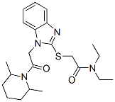 (9ci)-2-[[1-[2-(2,6-二甲基-1-哌啶基)-2-氧代乙基]-1H-苯并咪唑-2-基]硫代]-N,N-二乙基-乙酰胺結構式_606110-25-2結構式