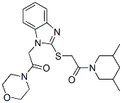 (9ci)-4-[[2-[[2-(3,5-二甲基-1-哌啶基)-2-氧代乙基]硫代]-1H-苯并咪唑-1-基]乙酰基]-嗎啉結(jié)構(gòu)式_606110-79-6結(jié)構(gòu)式