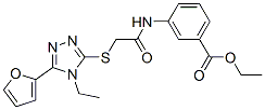(9ci)-3-[[[[4-乙基-5-(2-呋喃)-4H-1,2,4-噻唑-3-基]硫代]乙?；鵠氨基]-苯甲酸乙酯結(jié)構(gòu)式_606111-50-6結(jié)構(gòu)式