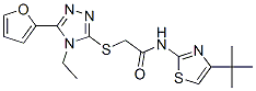 (9ci)-n-[4-(1,1-二甲基乙基)-2-噻唑]-2-[[4-乙基-5-(2-呋喃)-4H-1,2,4-噻唑-3-基]硫代]-乙酰胺結(jié)構(gòu)式_606111-62-0結(jié)構(gòu)式