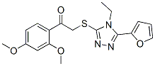 (9ci)-1-(2,4-二甲氧基苯基)-2-[[4-乙基-5-(2-呋喃)-4H-1,2,4-噻唑-3-基]硫代]-乙酮結構式_606111-68-6結構式