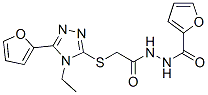 (9ci)-2-[[[4-乙基-5-(2-呋喃)-4H-1,2,4-噻唑-3-基]硫代]乙?；鵠肼2-呋喃羧酸結(jié)構(gòu)式_606111-69-7結(jié)構(gòu)式