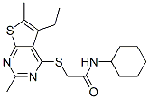 (9ci)-n-環(huán)己基-2-[(5-乙基-2,6-二甲基噻吩并[2,3-d]嘧啶-4-基)硫代]-乙酰胺結(jié)構(gòu)式_606113-42-2結(jié)構(gòu)式