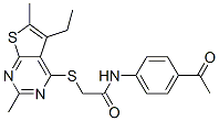 (9ci)-n-(4-乙酰基苯基)-2-[(5-乙基-2,6-二甲基噻吩并[2,3-d]嘧啶-4-基)硫代]-乙酰胺結(jié)構(gòu)式_606113-54-6結(jié)構(gòu)式