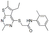 (9ci)-n-(2,5-二甲基苯基)-2-[(5-乙基-2,6-二甲基噻吩并[2,3-d]嘧啶-4-基)硫代]-乙酰胺結構式_606113-59-1結構式