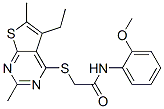 (9ci)-2-[(5-乙基-2,6-二甲基噻吩并[2,3-d]嘧啶-4-基)硫代]-n-(2-甲氧基苯基)-乙酰胺結(jié)構(gòu)式_606113-61-5結(jié)構(gòu)式
