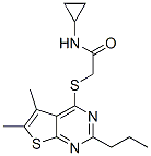 (9ci)-n-環(huán)丙基-2-[(5,6-二甲基-2-丙基噻吩并[2,3-d]嘧啶-4-基)硫代]-乙酰胺結構式_606113-70-6結構式